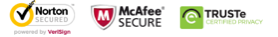 Norton, McAfee, and TRUSTe Security Badges